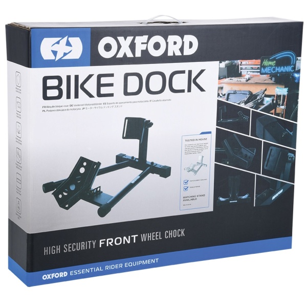 Suport Stand Transport Moto Roata Fata Oxford Bike Dock Negru OX288